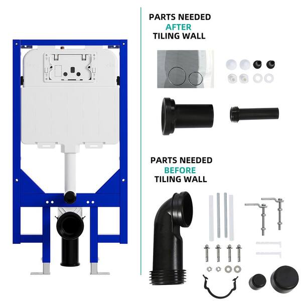 Simple Project 2-Piece 0.8/1.6 GPF Dual Flush Elongated Wall Simple Project 2-Piece 0.8/1.6 GPF Dual Flush Elongated Wall