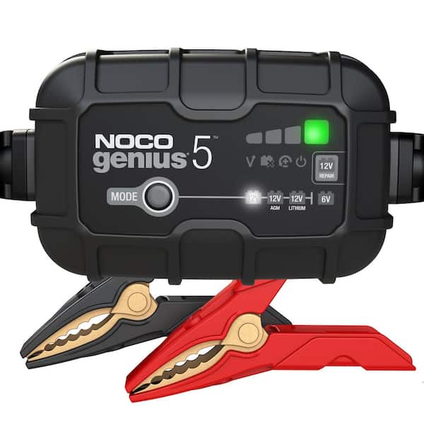 NOCO GENIUS GENIUS5, 5-Amp Fully-Automatic Smart Charger, 6V & 12V Battery Charger & Maintainer