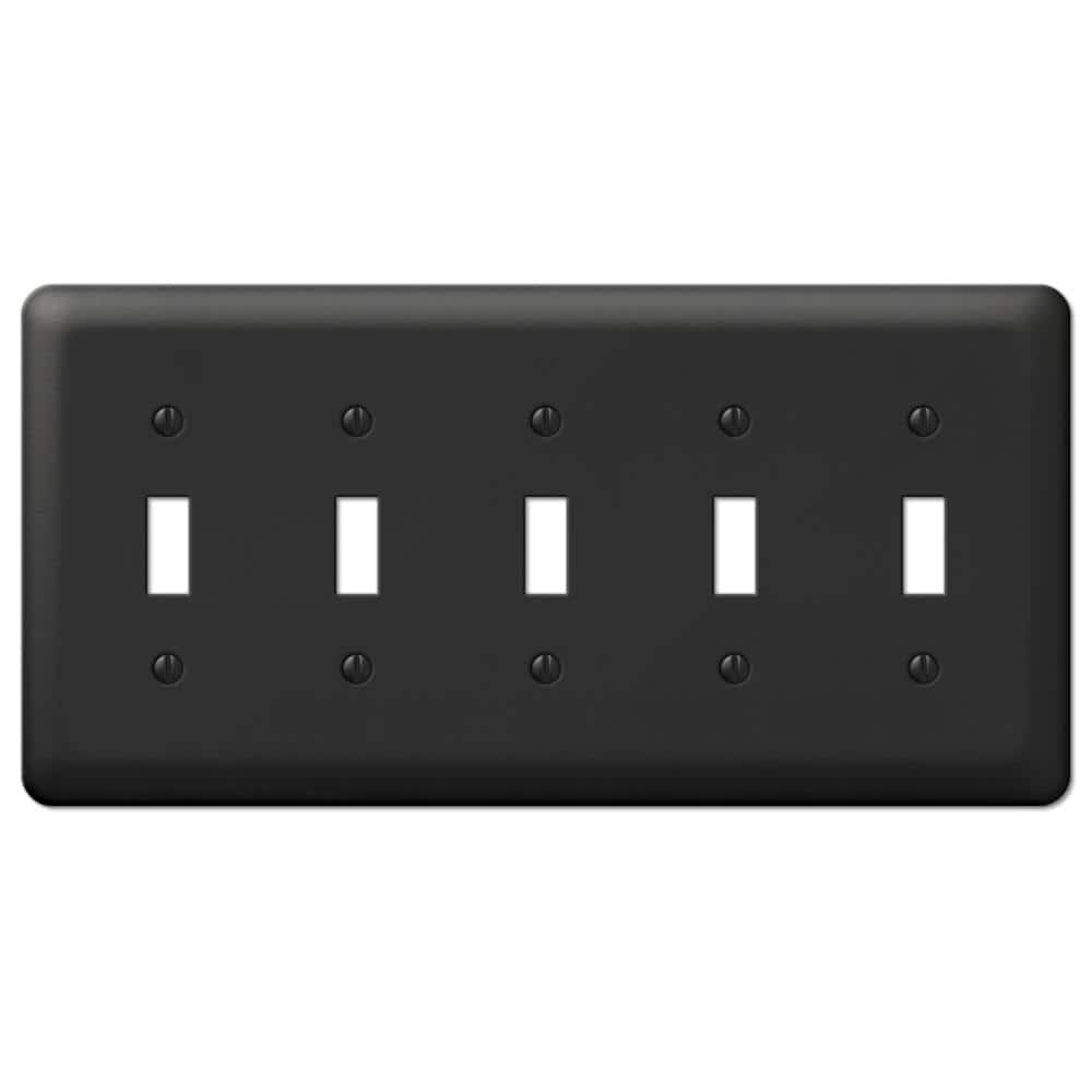 Declan 5 Gang Toggle Steel Wall Plate - Black price history on PriceWatchPro