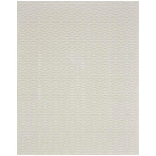 Nourison Casual Ivory 8 ft. x 10 ft. Diamond Contemporary Area Rug