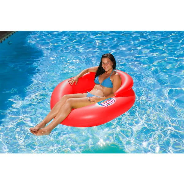 Red Water Pop Mesh Swimming Pool Float Lounge