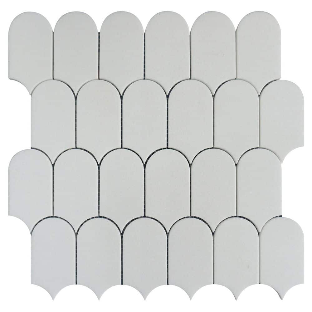 Moonlit Arches Crystal White 12.11 in. x 12.11 in. Picket Polished Marble Mosaic Wall and Floor Tile (10.2 sq. ft./Case) price history on PriceWatchPro