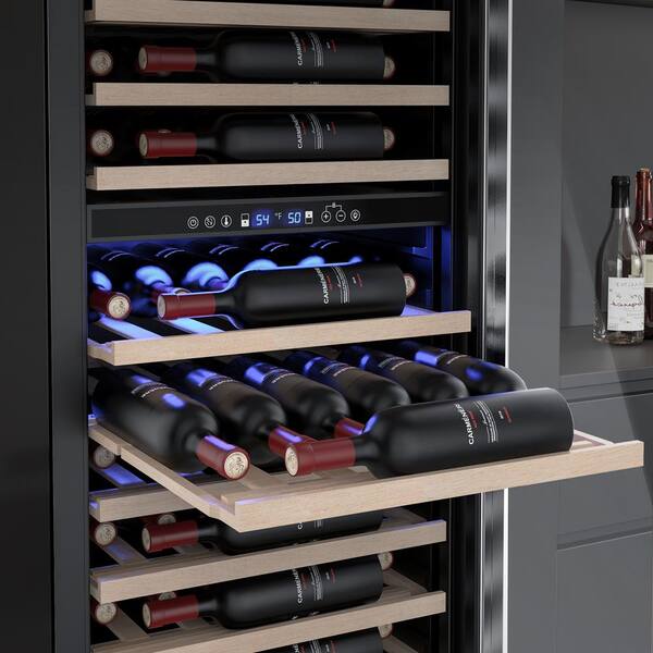 COWSAR 23.4 in. 112 Bottles Dual Zone Built-in/Freestanding