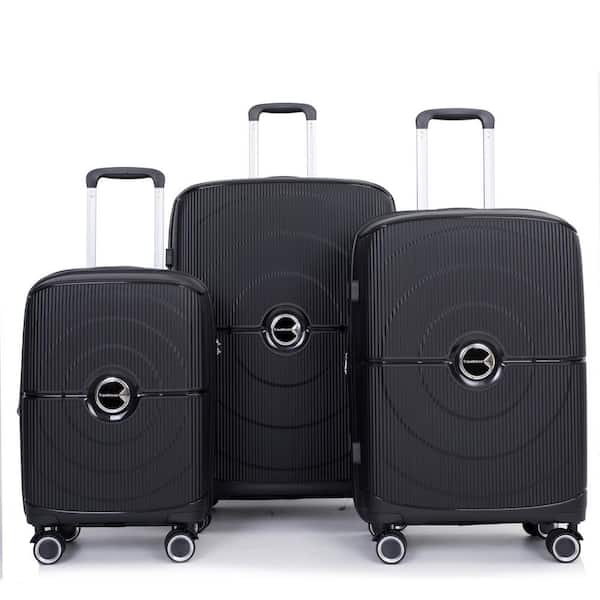 Unbranded 3-Piece PP Luggage Sets Expandable Hardshell Suitcase with TSA Lock