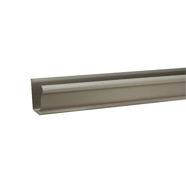 6 in. x 10 ft. Pearl Gray Aluminum K-Style Gutter