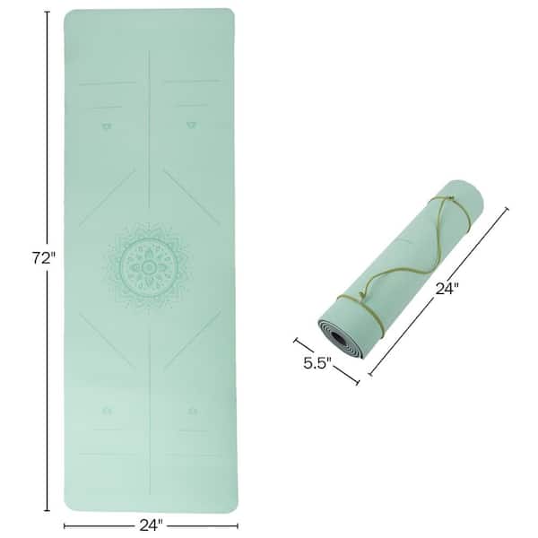 Yoga Mat With Carry Strap For Home, Gym, Outdoor Workout, Yoga
