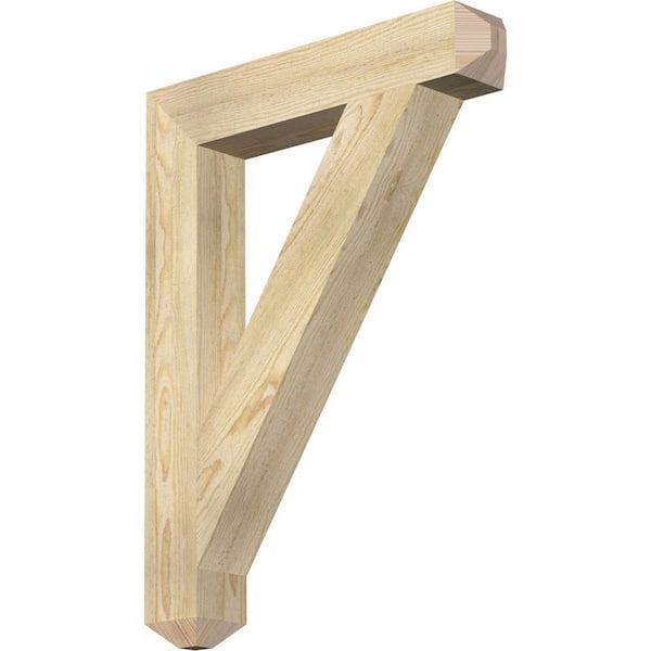 Ekena Millwork 4 in. x 32 in. x 24 in. Douglas Fir Traditional Craftsman Rough Sawn Bracket
