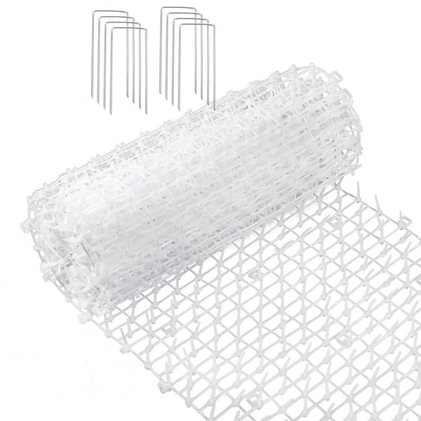 6.5 ft. Pet Deterrent Mat with 8 Ground Stakes and 8 Zip Ties, Spiked Barrier for Indoor/Outdoor Use to Keep Pets Off