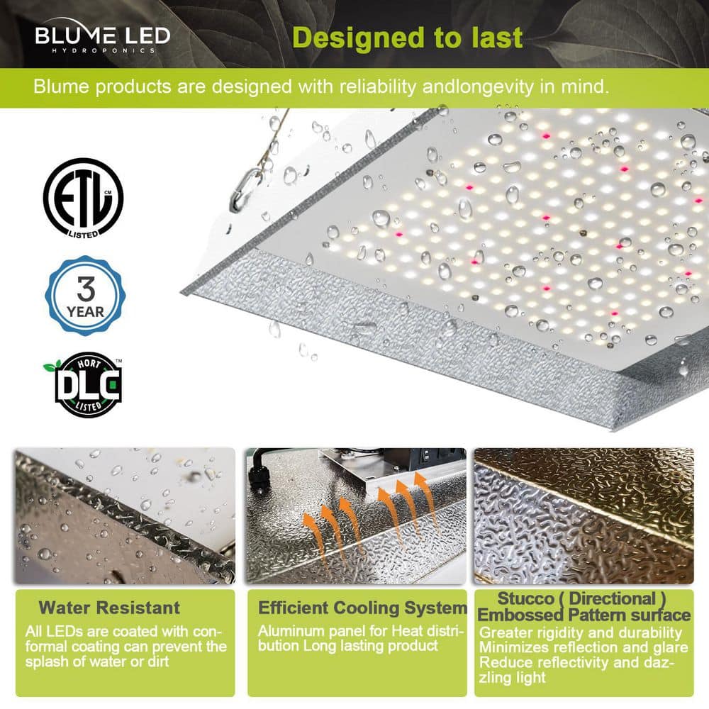 Blume 150-Watt Full Spectrum LED Grow Light with Daisy Chain