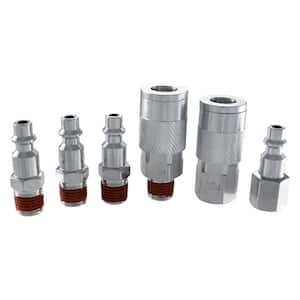 1/4 in. I/M Coupler Plug with Increased Air Flow (6-Piece)