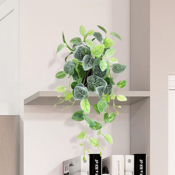 24 in. Artificial Fittonia Ivy Leaf Vine Hanging Plant Greenery Foliage Bush