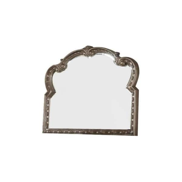 HomeRoots 48 in. W x 41 in. H Wood Beige Wood Dresser Mirror