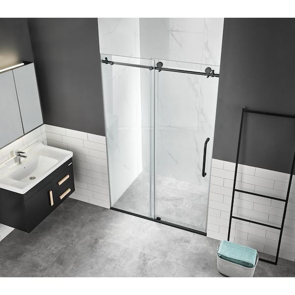 ANZZI Madam Series 56 to 60 in. x 76 in. H Sliding Frameless