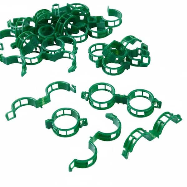 100 Green Plastic Plant Support Clips for Garden Vines YNLIN347
