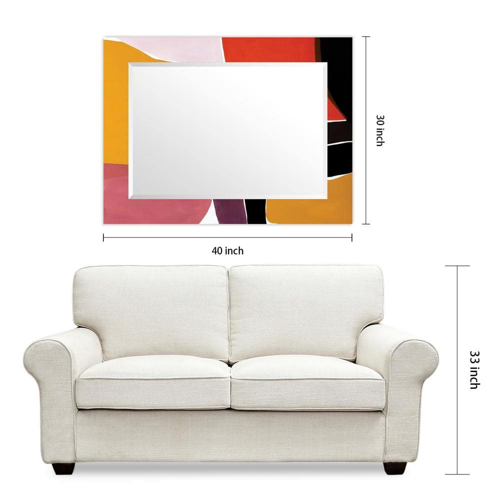 SoHo Gallery Inspired 30x40 Abstract Frameless Wall Mirror