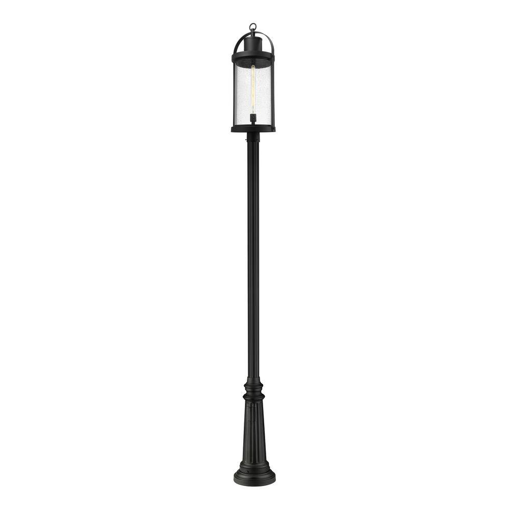 Roundhouse 1Light Black 125.75 in. Aluminum Hardwired Outdoor Weather
