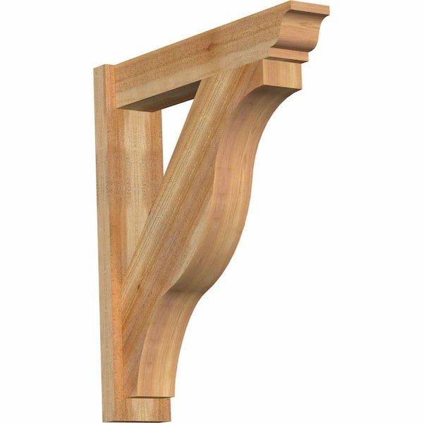 Ekena Millwork 6 in. x 32 in. x 28 in. Western Red Cedar Fuston Traditional Rough Sawn Outlooker
