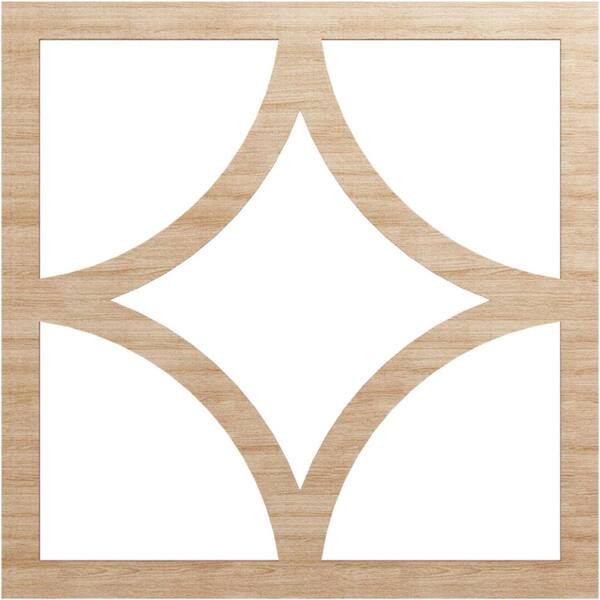 Ekena Millwork 0.375 in. x 24 in. x 24 in. Wood (Alder) Medallion Moulding