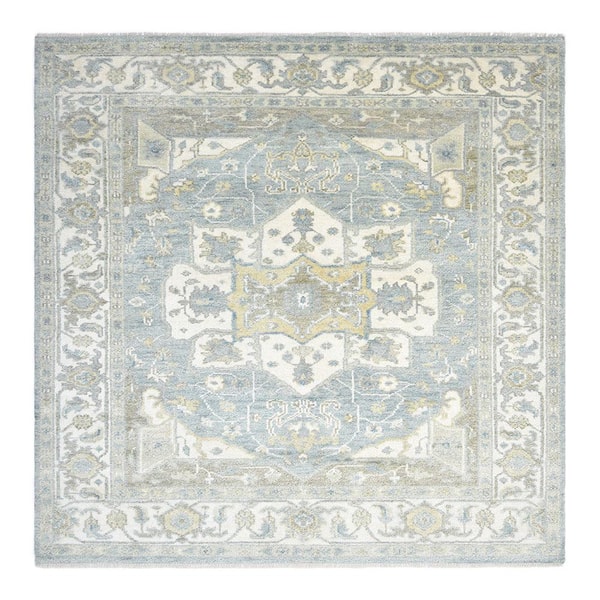 Solo Rugs Samir Traditional Blue 8 ft. x 10 ft. Hand Knotted Area Rug