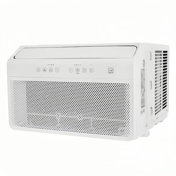 Adrinfly 12,000 BTU U-Shaped Smart Inverter Window Air Conditioner Cools 550 Sq. Ft. with Remote and Voice Enabled in White