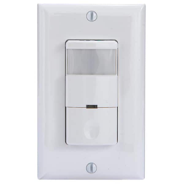 IOS Series 800-Watt In-Wall 180-Degree Self-Adaptive Occupancy Sensor, White