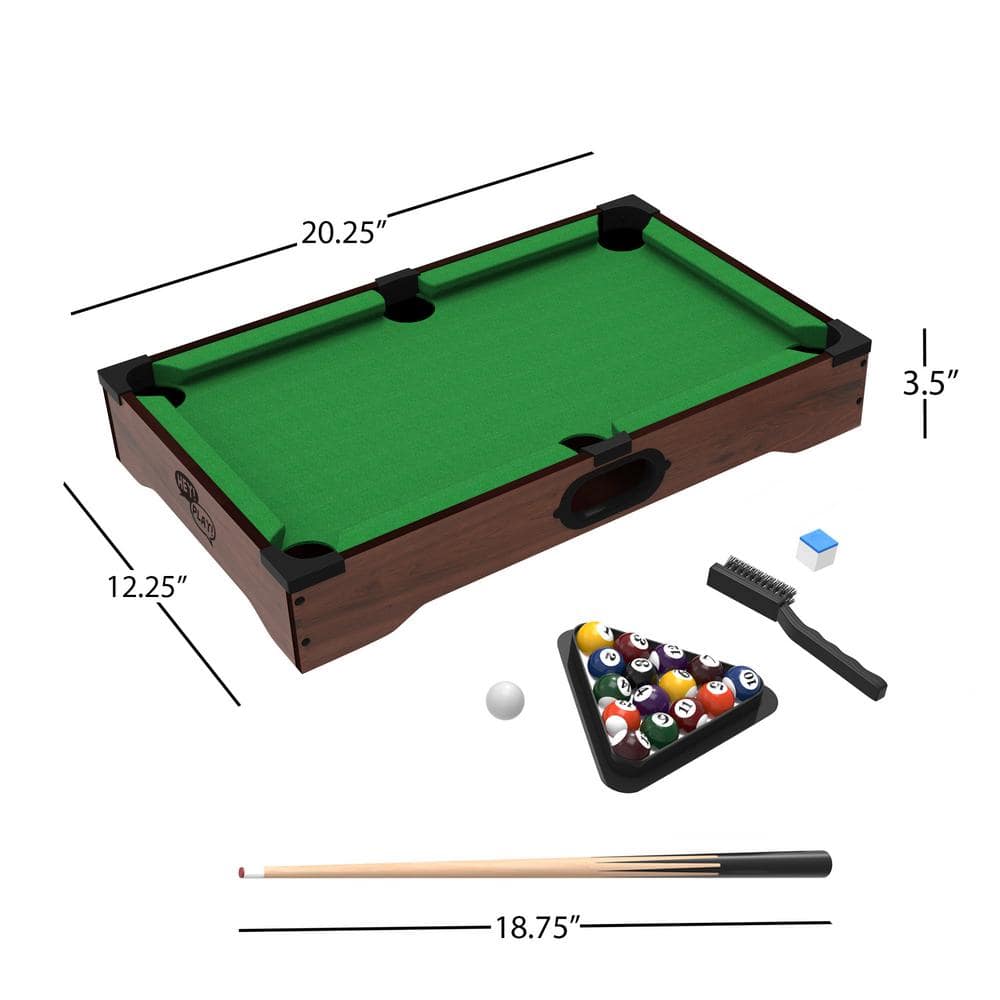 20-Inch Portable Mini Tabletop Pool Table with Accessories