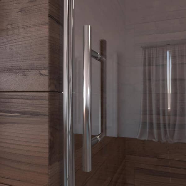 Luna Lite 60 in. W x 76 in. H Sliding Bypassing Frameless Shower Door in Chrome Finish with Clear Glass