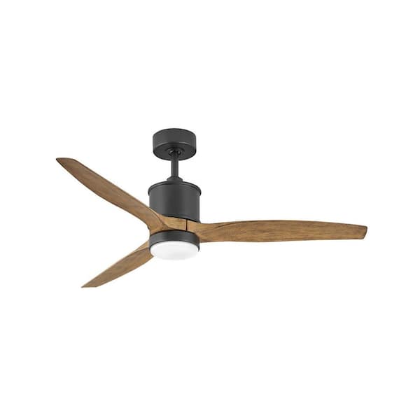 HINKLEY Hinkley Hover 52" Integrated LED 6-Speed Indoor/Outdoor Ceiling Fan, Matte Black