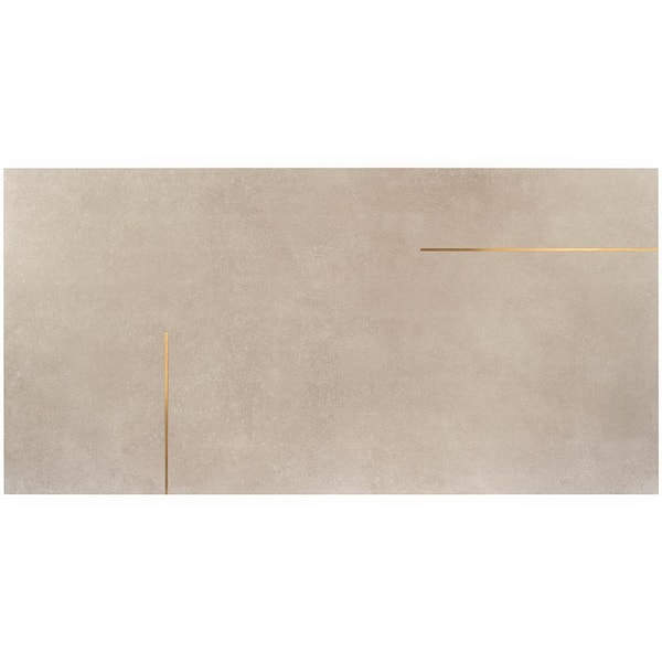 Stria Bar Greige 23.62 in. x 47.24 in. Matte Porcelain Floor and Wall Tile (15.49 sq. ft. / Case)