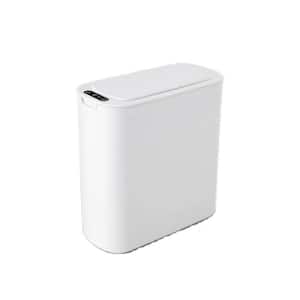 5 Gal. White Automatic Plastic Household Trash Can, Touchless Motion Sensor Garbage Can with Lid
