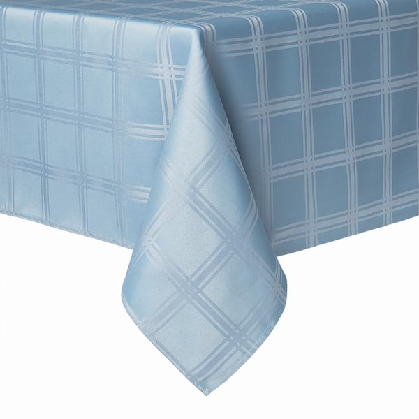 TOWN & COUNTRY LIVING Element 144 in. W x 60 in. L Blue Solid Polyester Tablecloth