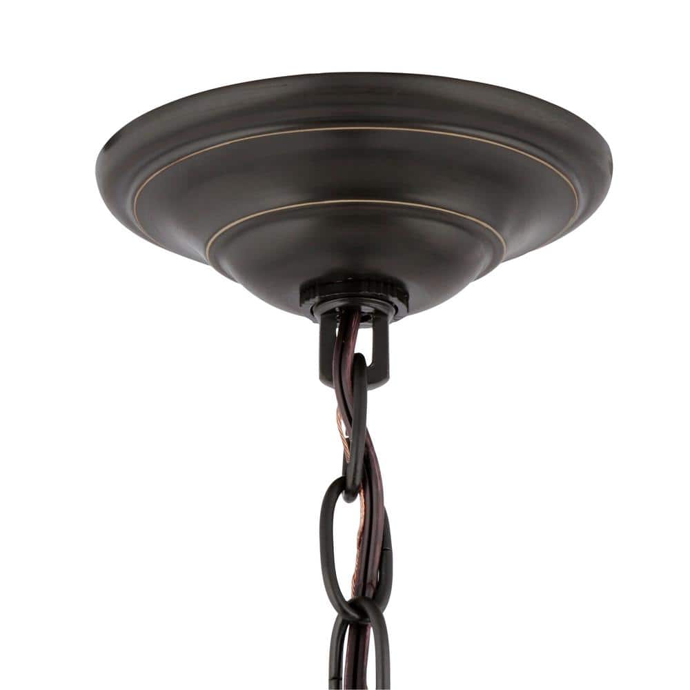 Antique Bronze 4-Light Globe Foyer Pendant