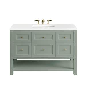 Breckenridge 47.9 in. W x 23.4 in. D x 33.0 in. H Single Bath Vanity Cabinet without Top in Smokey Celadon