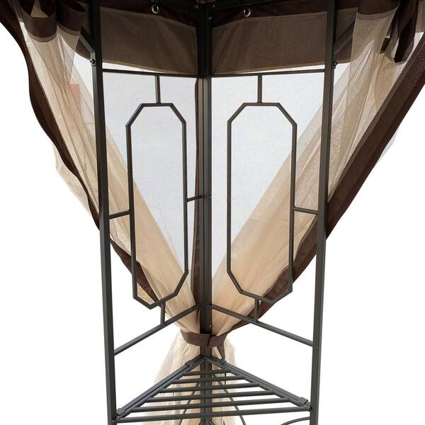 kabo  ITOPFOX 9.8 ft. x 9.8 ft. Beige Outdoor Pop-Up Gazebo Canopy