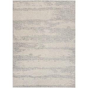 Elegance Beige Grey 5 ft. x 7 ft. Abstract Contemporary Area Rug