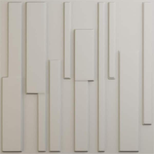 Ekena Millwork 19 5/8 in. x 19 5/8 in. Wigan EnduraWall Decorative 3D Wall Panel, Satin Blossom White (Covers 2.67 Sq. Ft.)