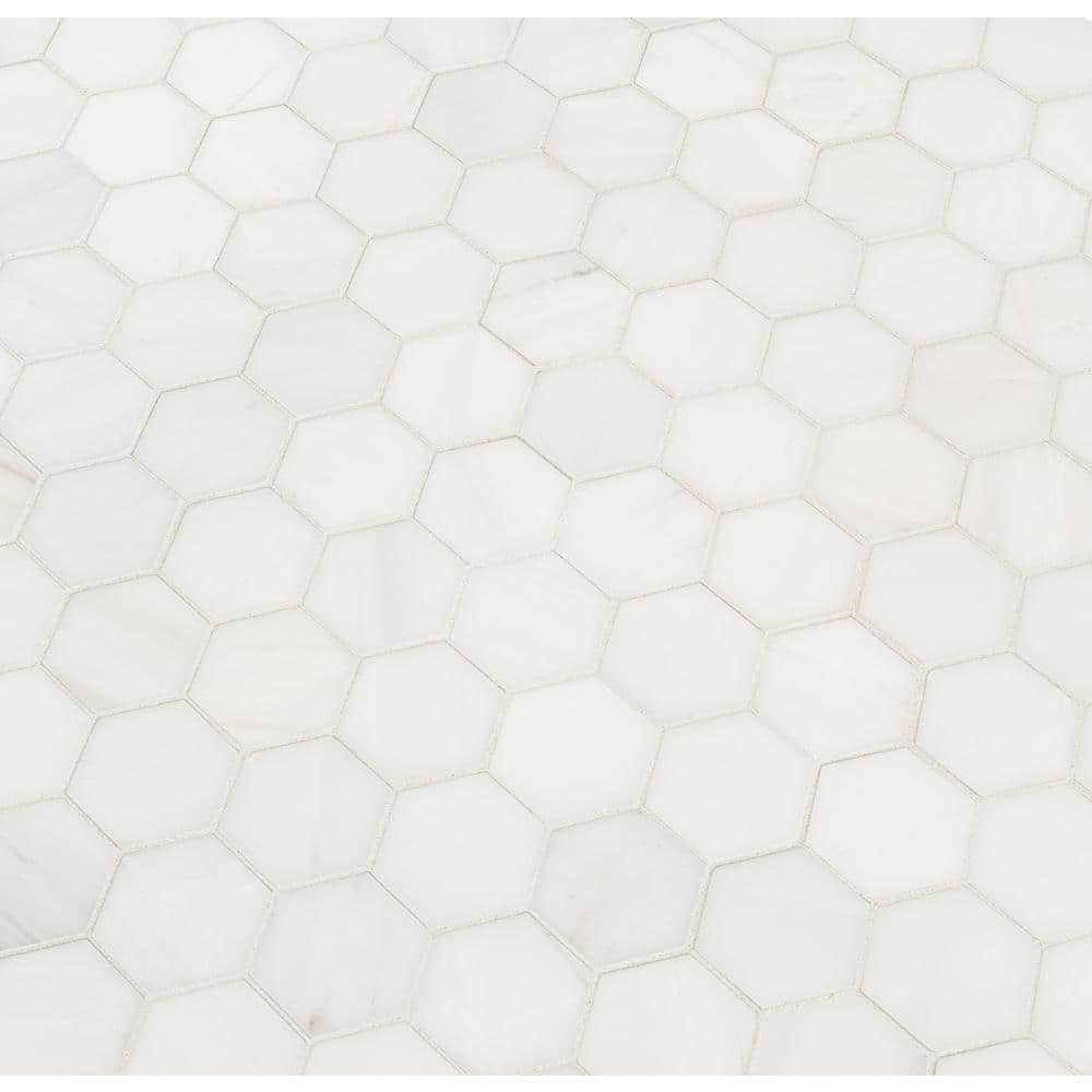Bianco Dolomite White Marble Hexagon Mosaic Tile