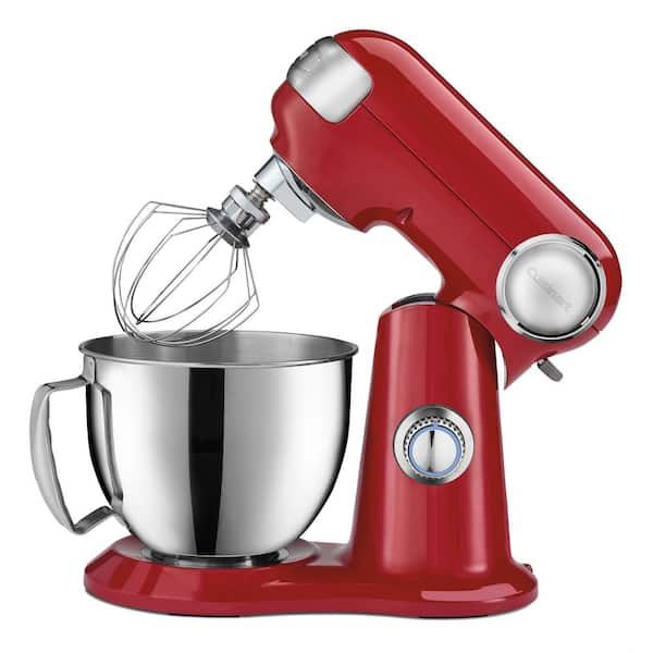 Cuisinart Precision Master 3.5 Qt. 12-Speed Red Petite Stand Mixer with Attachments