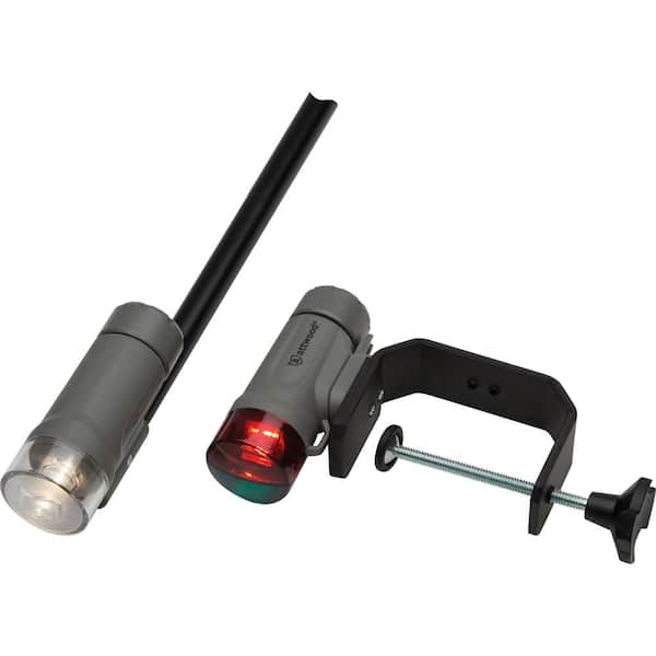 Clamp-On LED Portable Light Kit - Marine Gray, Threaded