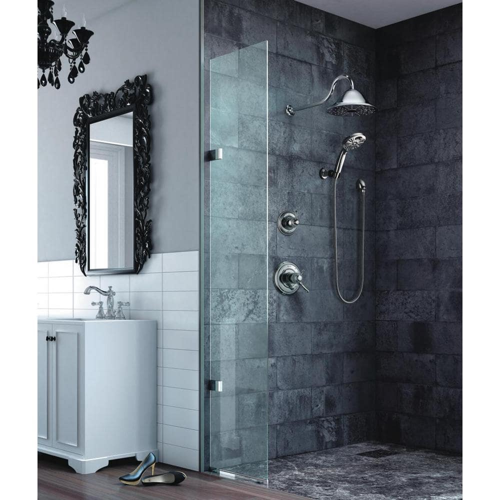 Chrome Traditional Dual-Handle Wall Mounted Rain Shower System