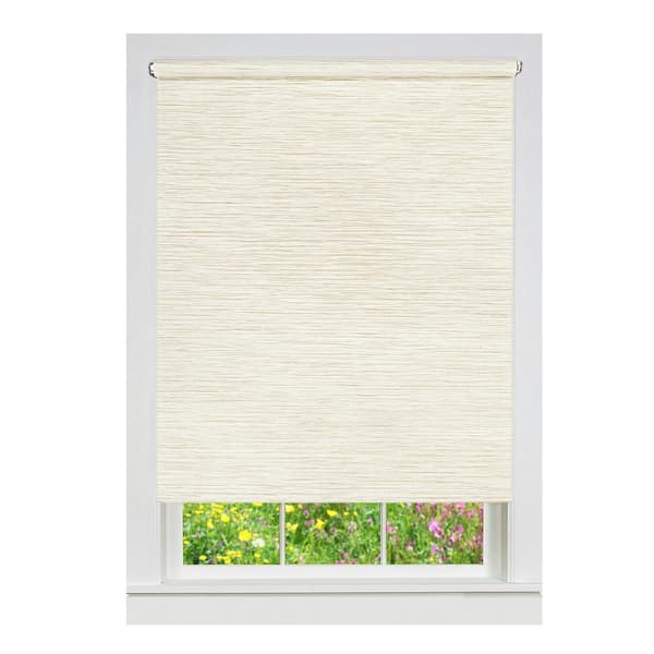 ACHIM Privacy Linen Cordless Light Filtering Woven Fabric Roller Shade 23 in. W x 72 in. L