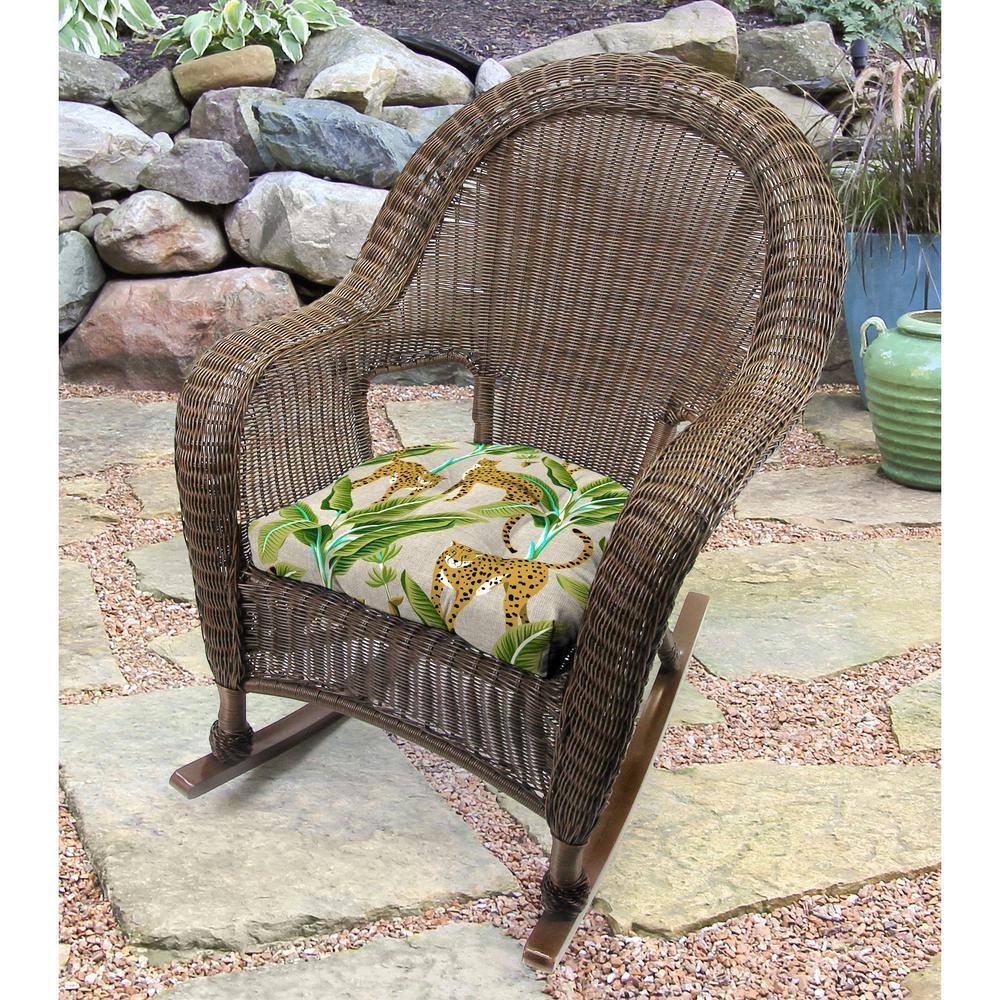 18" x 18" Multicolor Tufted Outdoor Wicker Seat Cushions