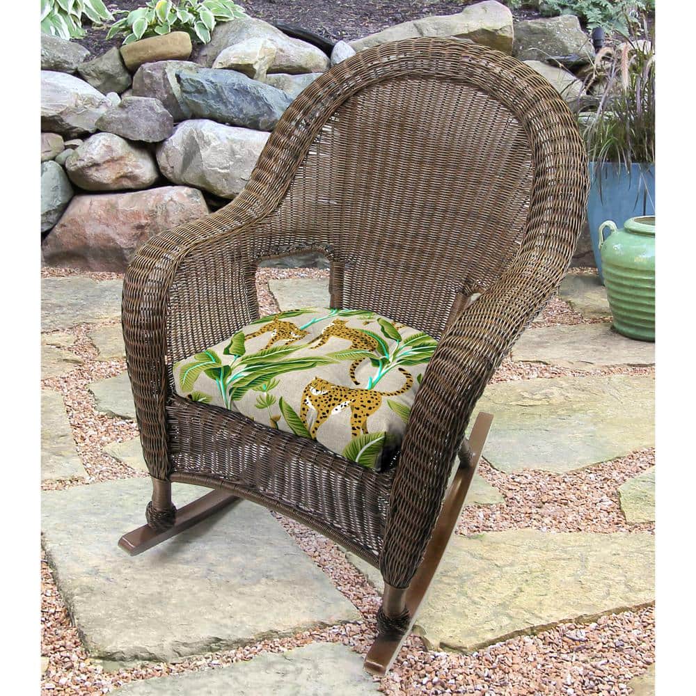 18" x 18" Multicolor Tufted Outdoor Wicker Seat Cushions