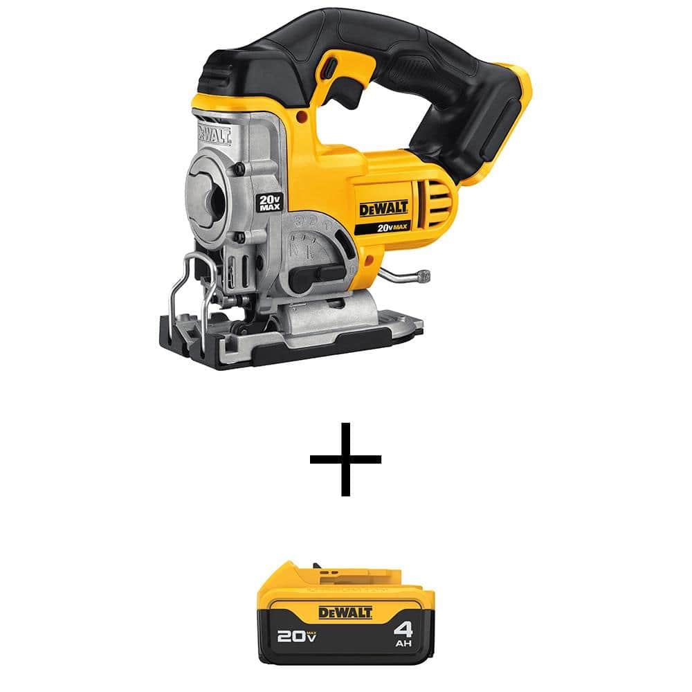 20V MAX Cordless Jig Saw and (1) 20V MAX Premium Lithium-Ion 4.0Ah Battery price history on PriceWatchPro