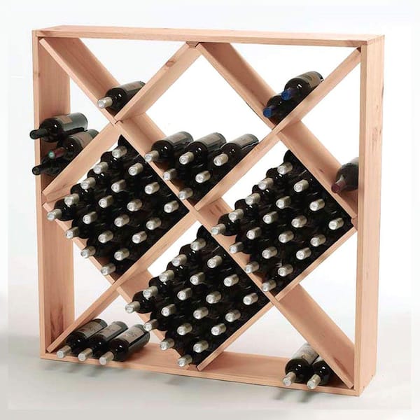 Wine Enthusiast 120-Bottle Natural Floor Wine Rack