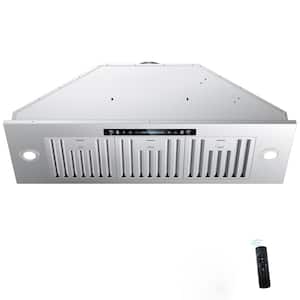 36 in. 900 CFM Ducted Insert with LED 4 Speed Gesture Sensing and Touch Control Panel Range Hood in Stainless Steel