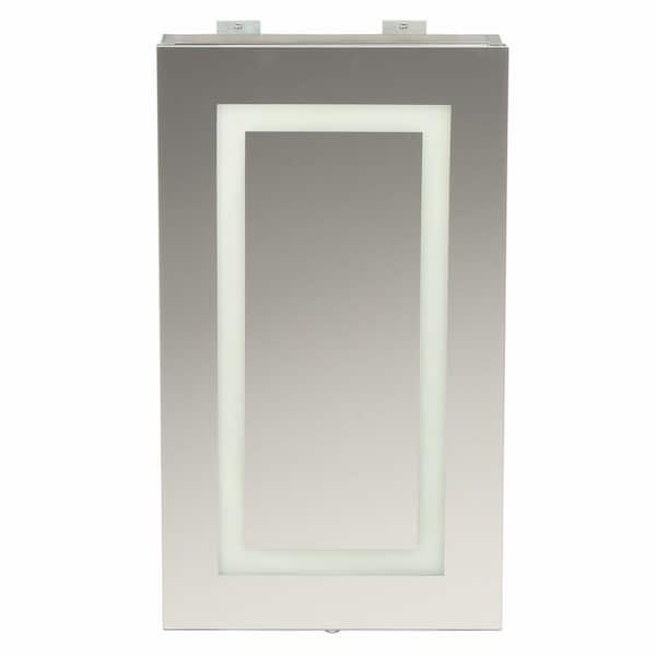 Glacier Bay 15 in. x 26 in. Frameless Surface-Mount LED Mirror Bathroom Medicine Cabinet with Motion & Photocell Sensor