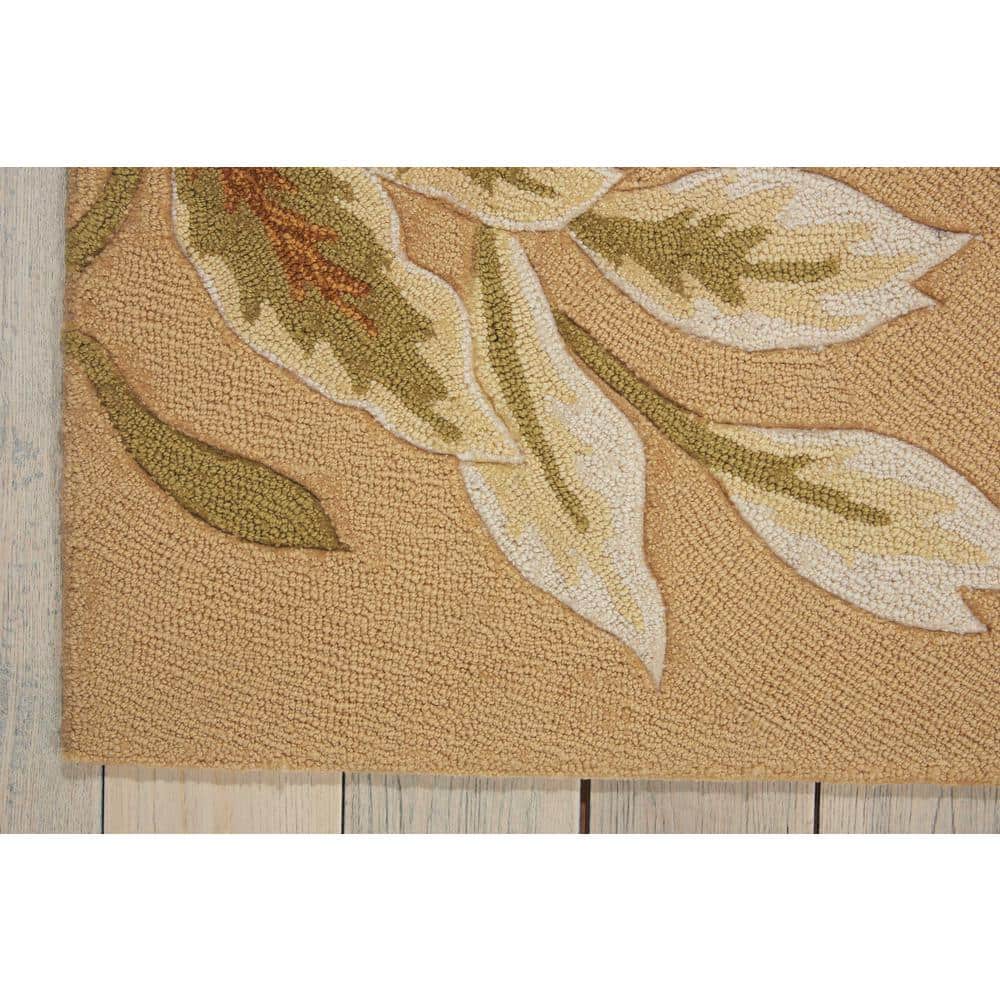 Beige Tufted Handmade Synthetic Rectangular 5' x 7' Rug