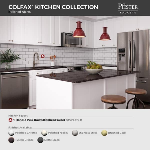 Pfister Colfax Single Handle Pull Down Sprayer Kitchen Faucet with