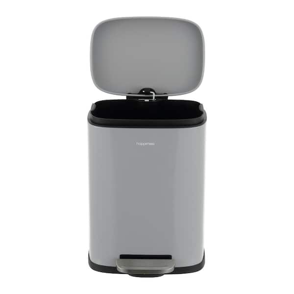 happimess Connor Rectangular 13-Gal. Trash Can with Soft
